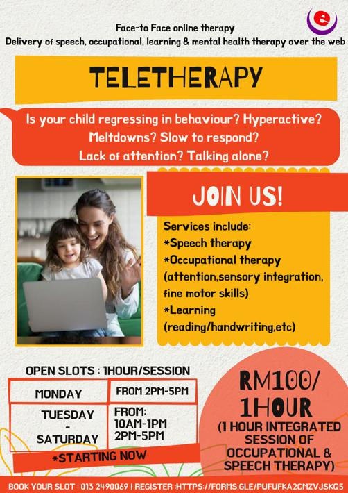 Great news! Let us help you and your child in the comfort of your home through teletherapy.