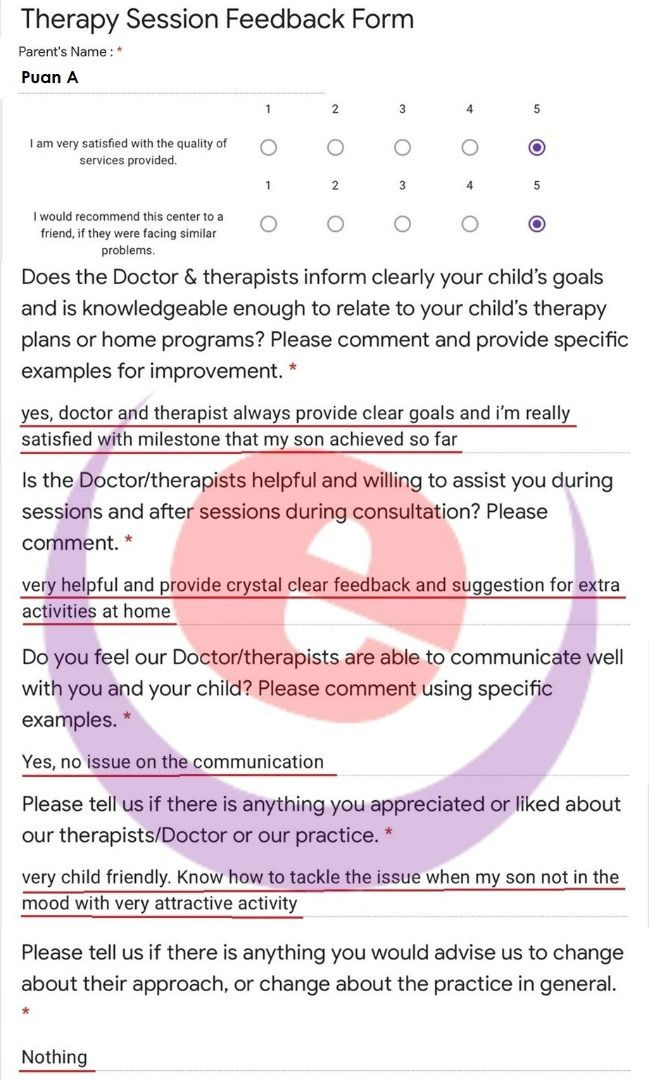 Feedback from a parent thanking the Urbane Ethos team